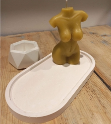 “Female Figure” Beeswax Candle
